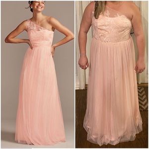 David’s Bridal Petal Pink Bridesmaids Dress